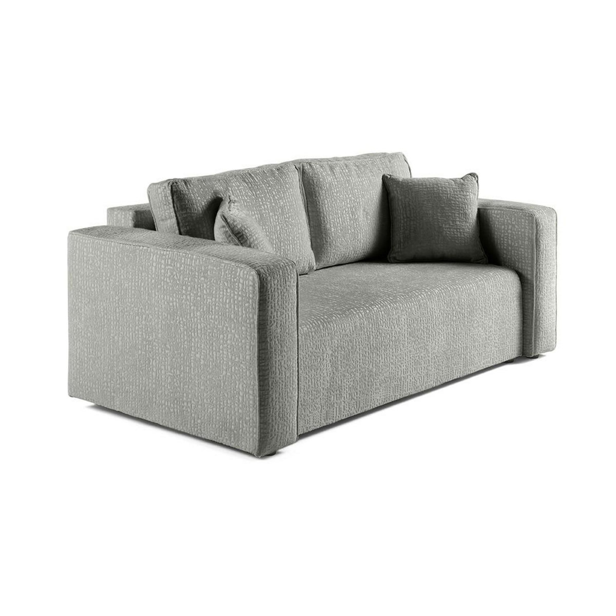 BEST MOBILIER Topaze - canapé droit 2 places - en tissu velours relief