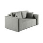 Voir la diapositive 3 : BEST MOBILIER Topaze - canapé droit 2 places - en tissu velours relief