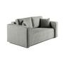 Voir la diapositive 3 : BEST MOBILIER Topaze - canapé droit 2 places - en tissu velours relief