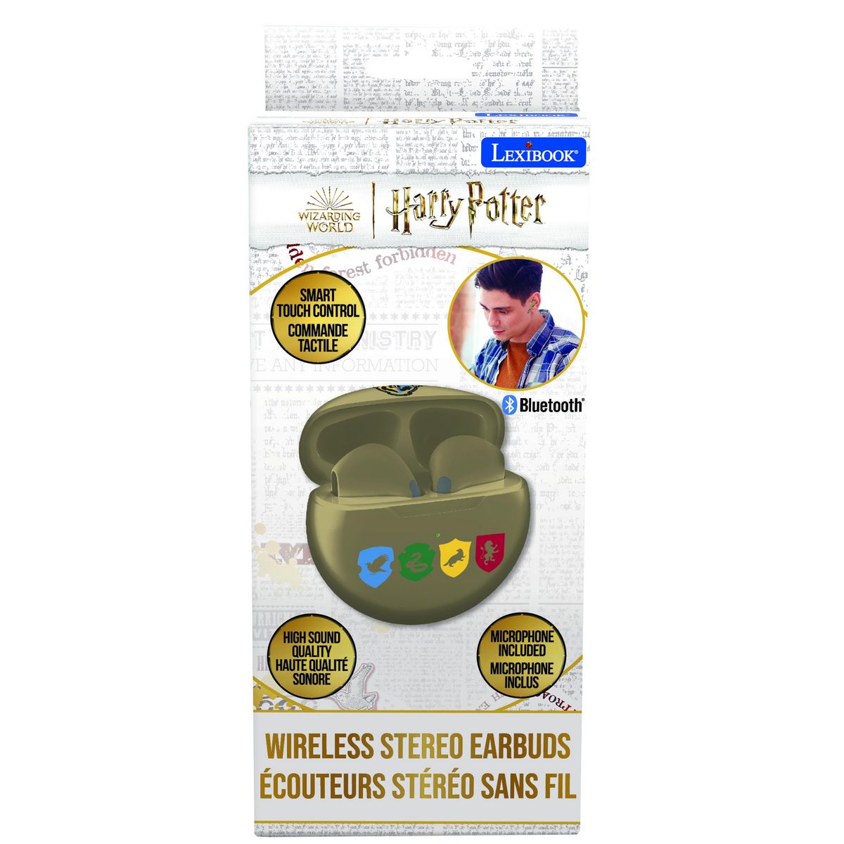 Lexibook Écouteurs sans fil Bluetooth Harry Potter avec étui de chargement et de rangement