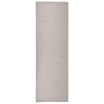 VIDAXL Tapis a tissage plat d'exterieur 80x250 cm Taupe