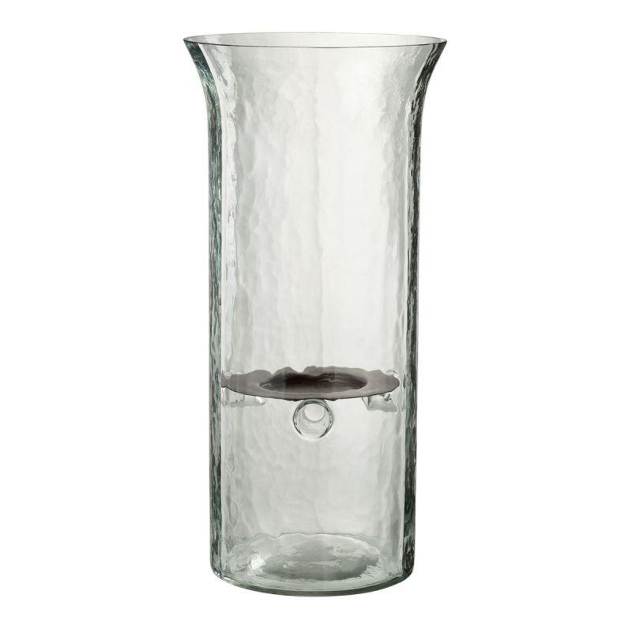 BOUGEOIR ou FLAMBEAU ANCIEN du XIXeme SIECLE en VERRE SOUFFL