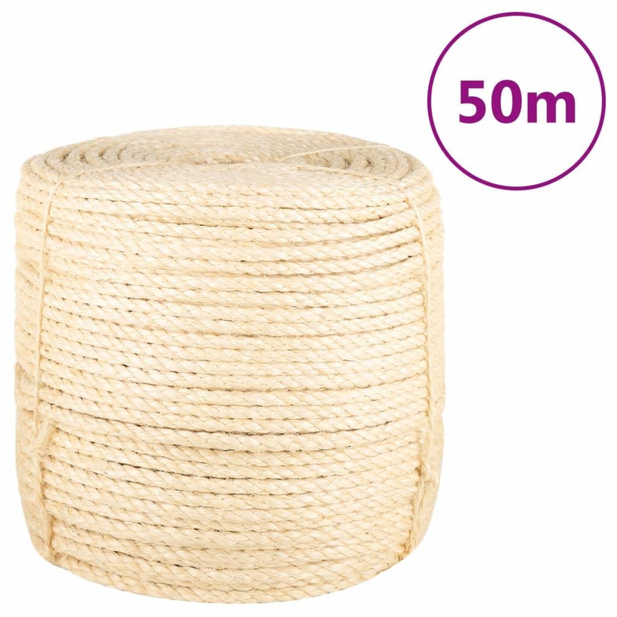 VIDAXL Corde 100 % sisal 8 mm 50 m