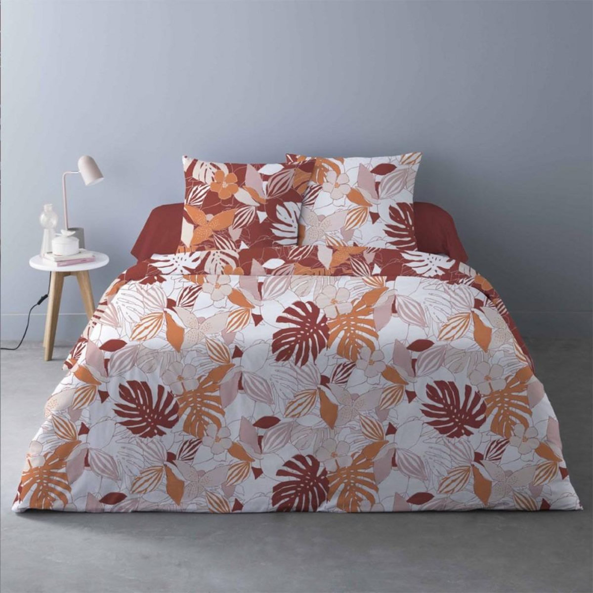 Dourev Housse de couette 240x220 Chika rouge + 2 taies