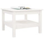 Voir la diapositive 5 : VIDAXL Table basse Blanc 55x55x40 cm Bois massif de pin