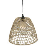 ATMOSPHERA Suspension luminaire cône en rotin Jada - Diam. 35 cm