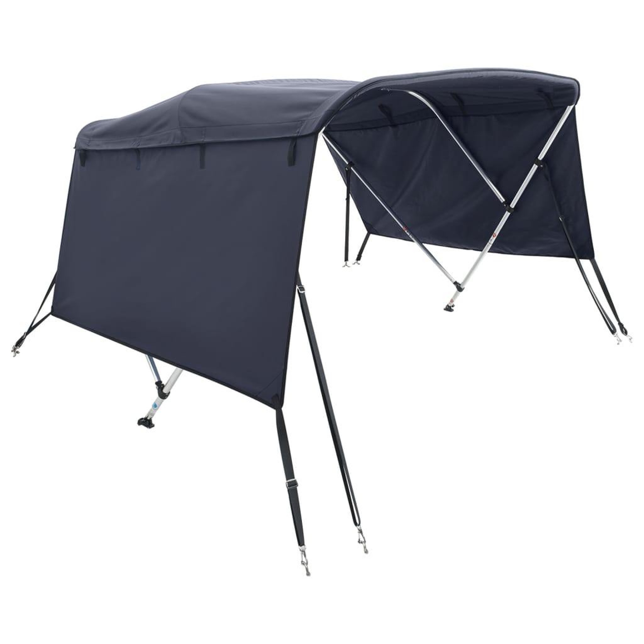 Voir la diapositive 2 : VIDAXL Toit bimini a 3 arceaux parois laterales 183x(185-198)x137 cm
