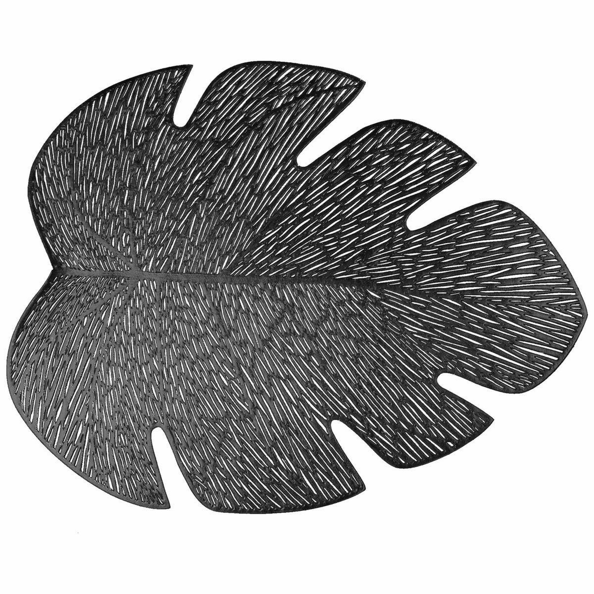 Douceur d'Intérieur Set de table ajouré  flamboyant  36x46cm noir