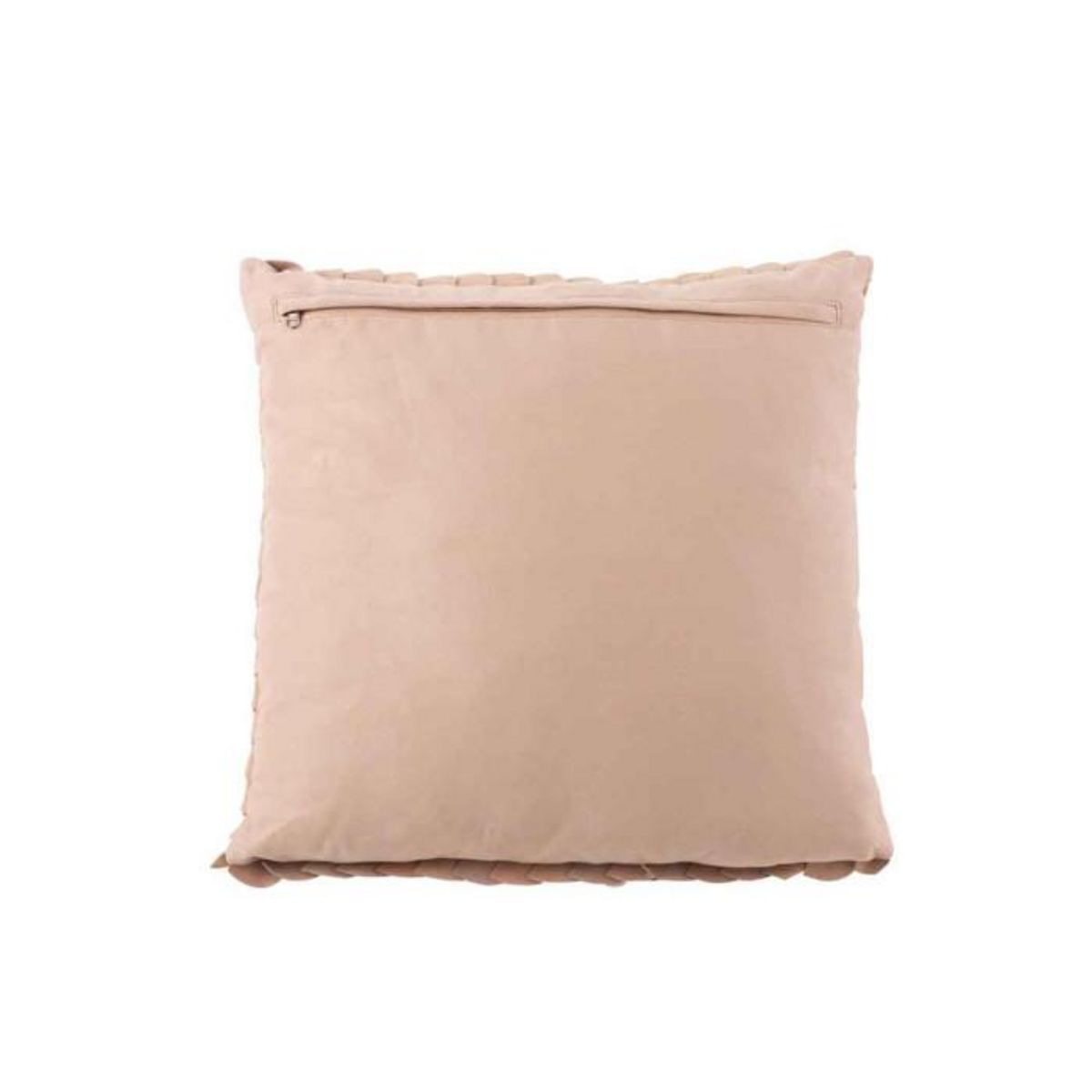 Paris Prix Coussin Déco en Cuir  Écailles  45x45cm Rose