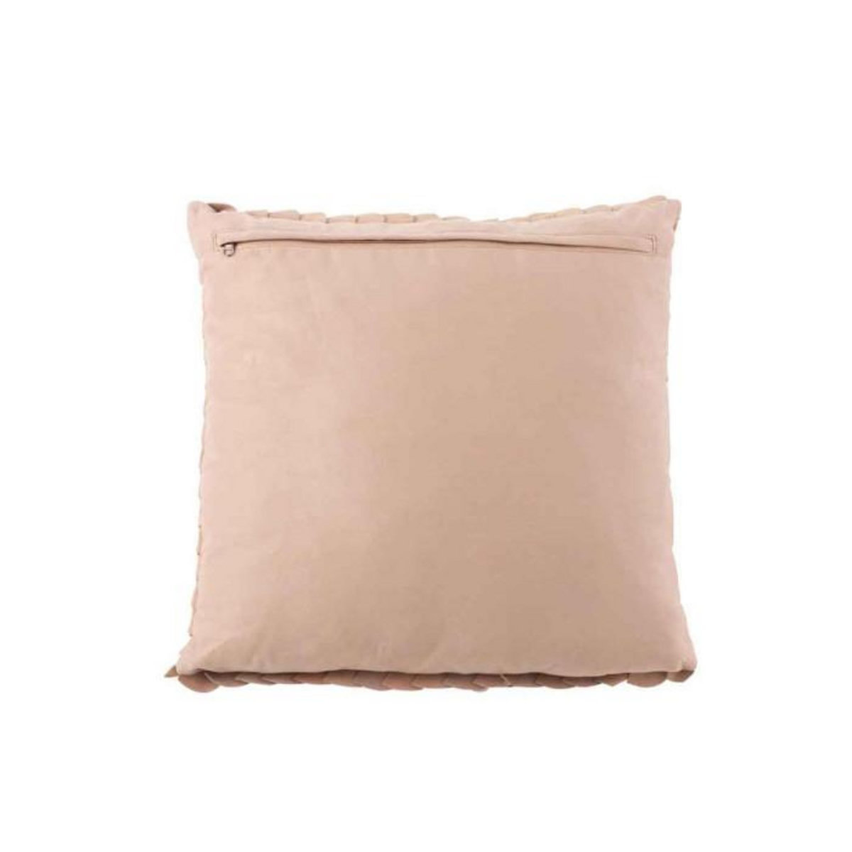 Paris Prix Coussin Déco en Cuir  Écailles  45x45cm Rose