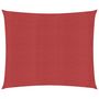 Voir la diapositive 2 : VIDAXL Voile d'ombrage 160 g/m^2 Rouge 5x5 m PEHD