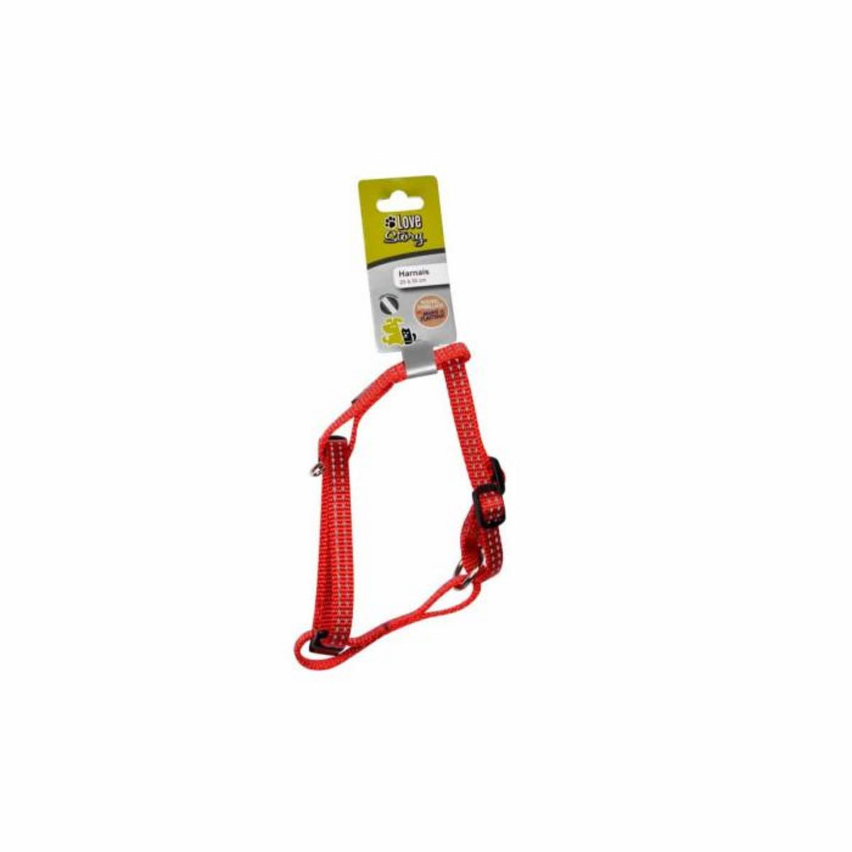 Paris Prix Harnais pour Chien  Coutures Réfléchissantes  35cm Rouge
