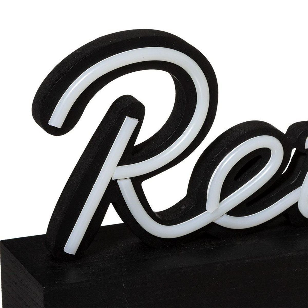 ATMOSPHERA Mot déco lumineux LED rétro noir