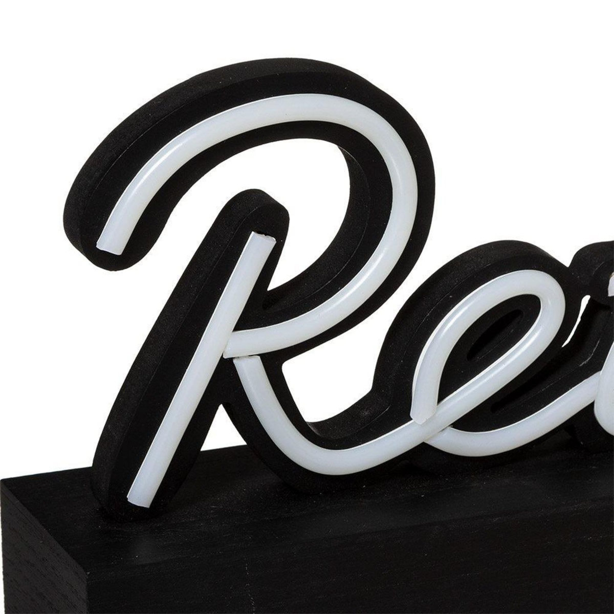 ATMOSPHERA Mot déco lumineux LED rétro noir