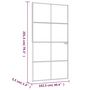 Voir la diapositive 6 : VIDAXL Porte d'interieur Blanc 102x201,5 cm Trempe verre aluminium fin