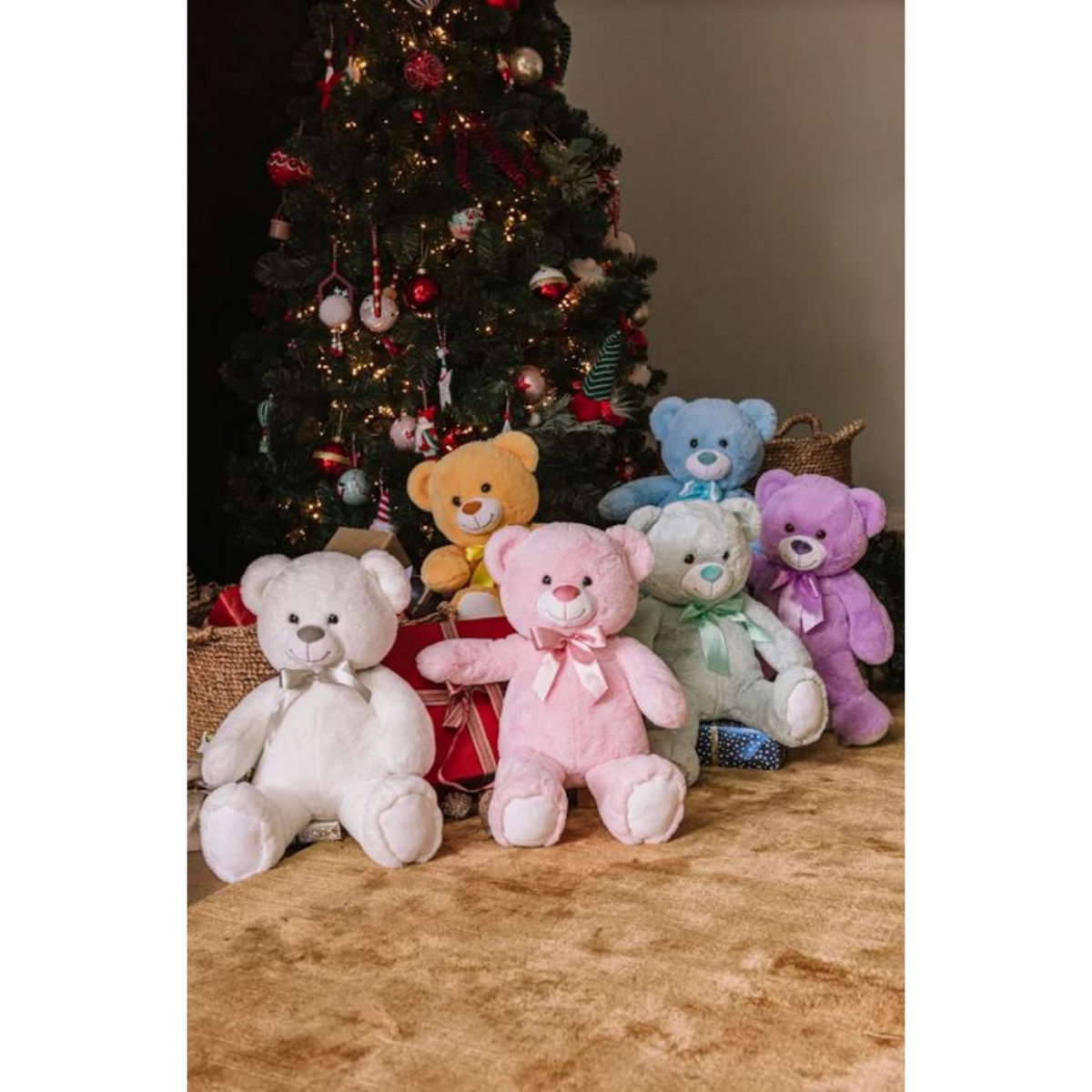 One Two Fun Ours en peluche - 50 cm - Violet