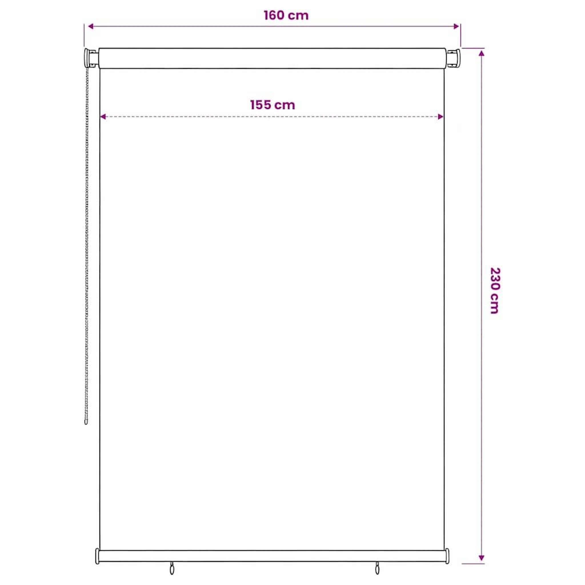 Voir la diapositive 6 : VIDAXL Store roulant d'exterieur 165 (l) x 230 (h) cm marron hdpe