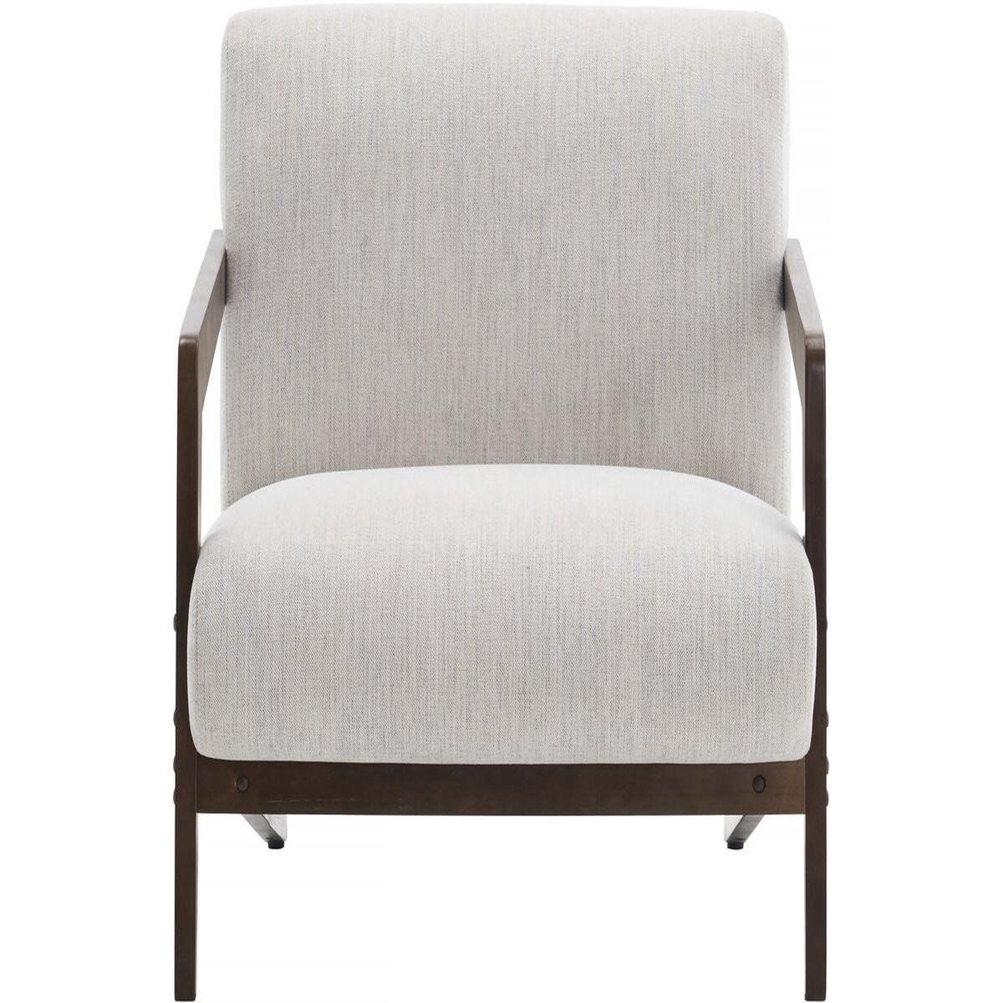 Voir la diapositive 4 : Habitat et Jardin Fauteuil intérieur scandinave en bois et tissu  Lena  - Beige