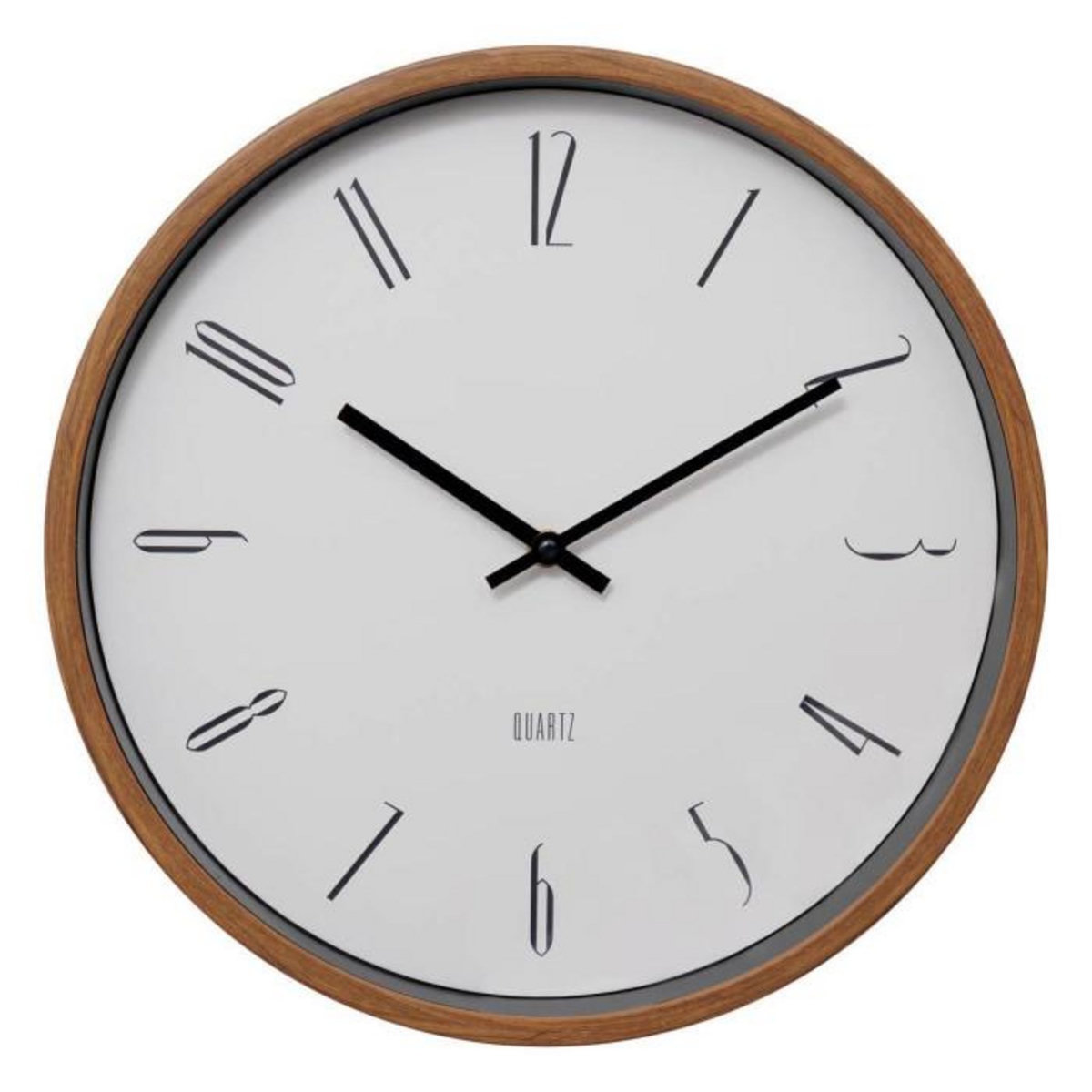 ATMOSPHERA Horloge Murale Effet Bois  Bratislav  35cm Blanc