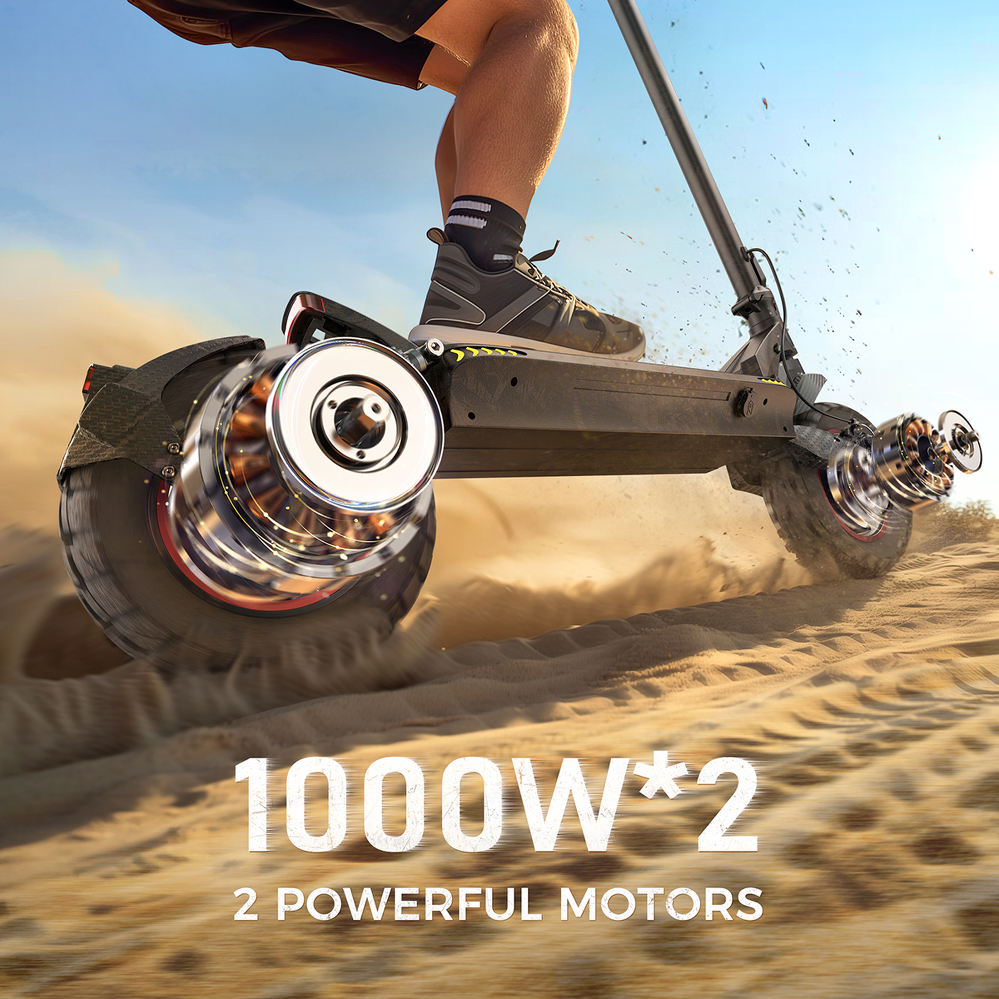 Voir la diapositive 5 : ISCOOTER Trottinette électrique tout-terrain iScooter iX7 Pro, 2 x 1000 W, 48 V, batterie 17,5 Ah