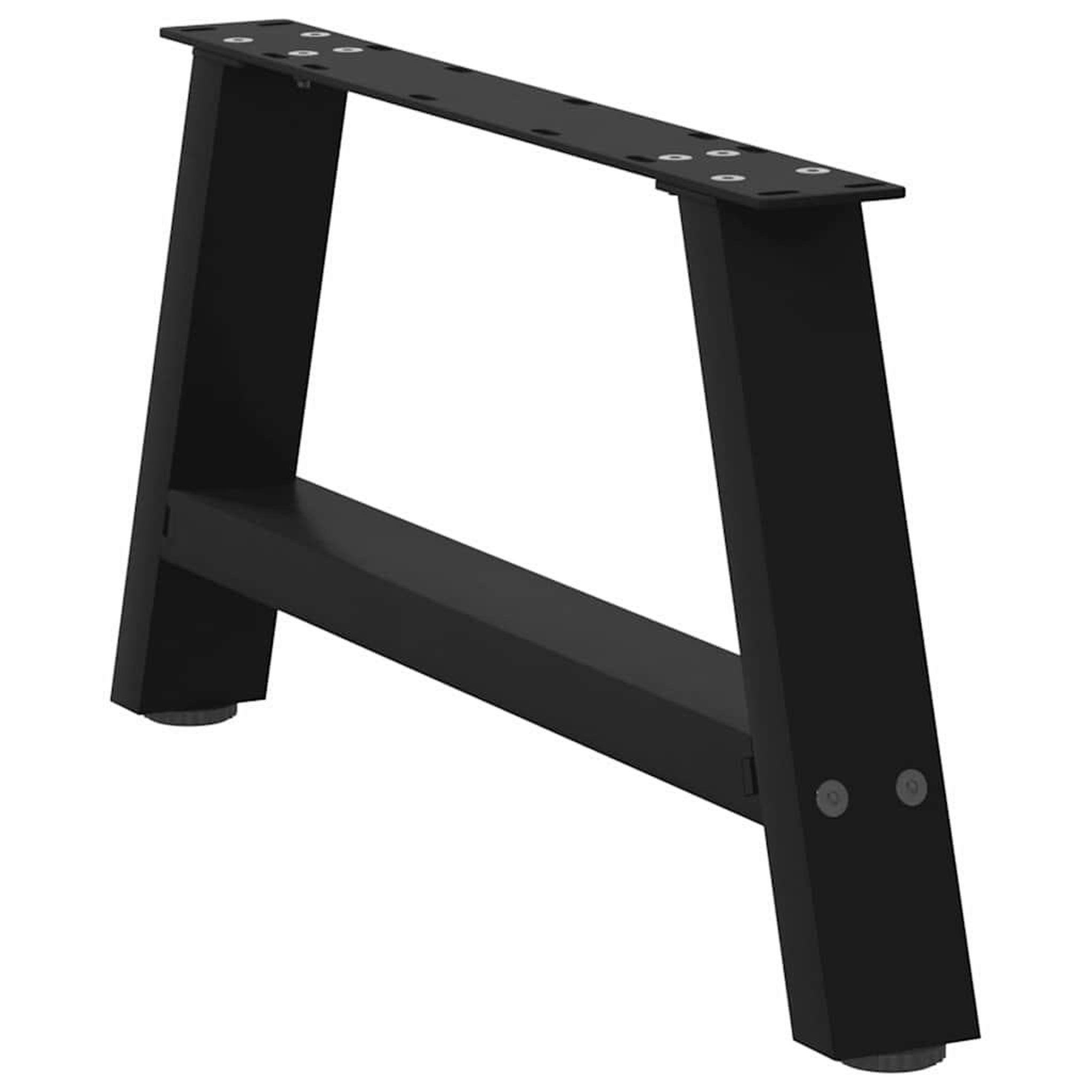 Voir la diapositive 4 : VIDAXL Pieds de table basse forme de A 2 pcs noir 70x(30-31) cm acier
