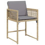 Voir la diapositive 4 : VIDAXL Chaises de jardin avec coussins lot de 4 melange beige