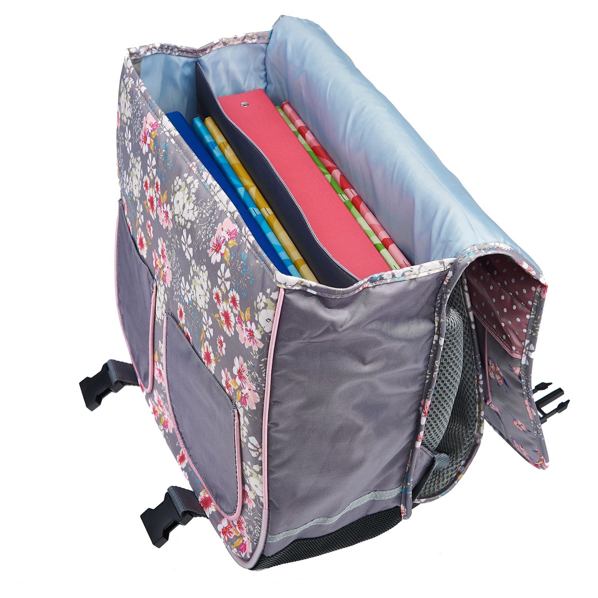 Voir la diapositive 4 : TEO JASMIN Cartable 38 cm gris JASMINE TEATIME