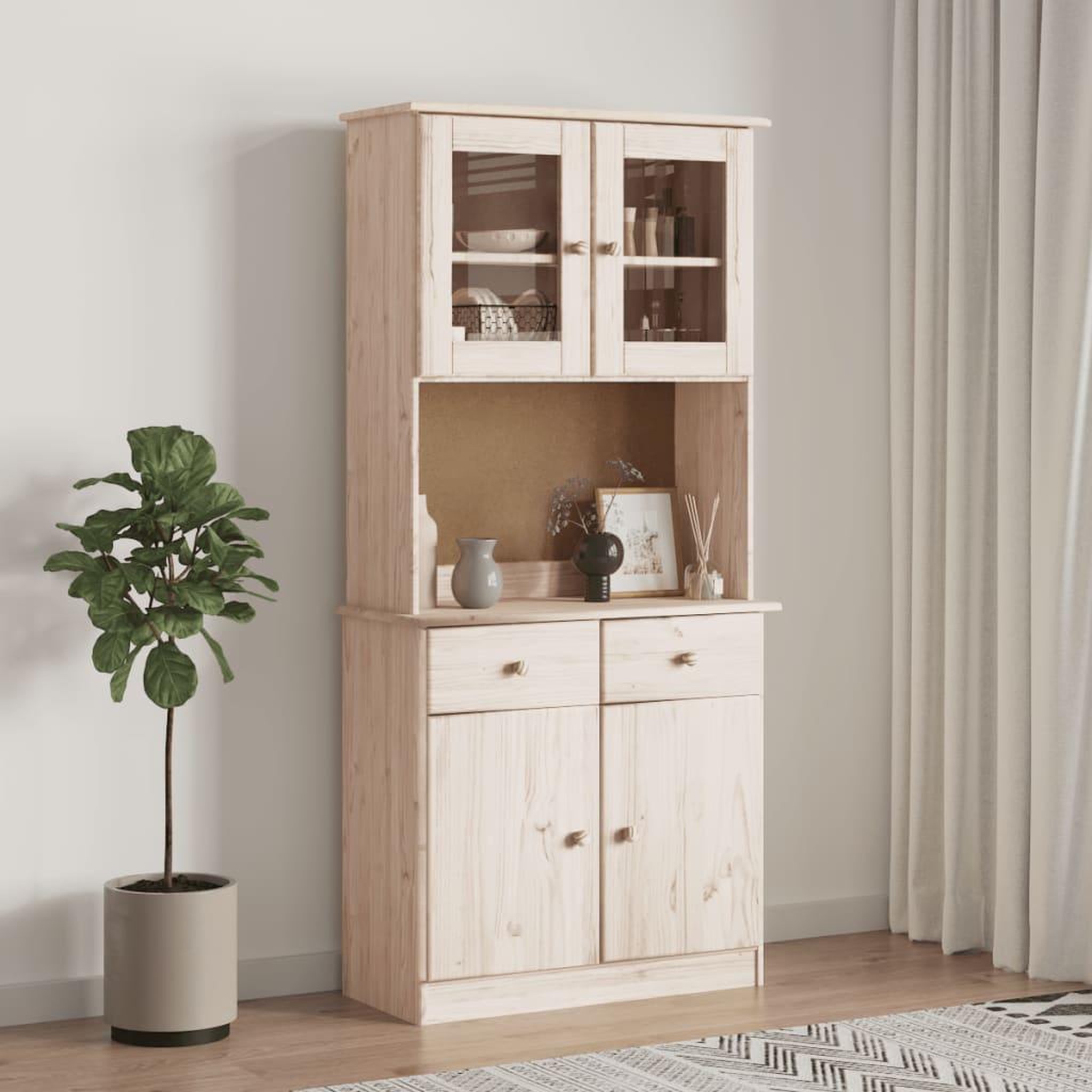 Voir la diapositive 3 : VIDAXL Dessus de commode ALTA 77x30x92 cm bois massif de pin