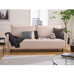 LISA DESIGN Valentina - canapé 3 places convertible - avec coffre - en velours côtelé - style contemporain. Coloris disponibles : Beige, Orange, Vert, Bleu, Gris