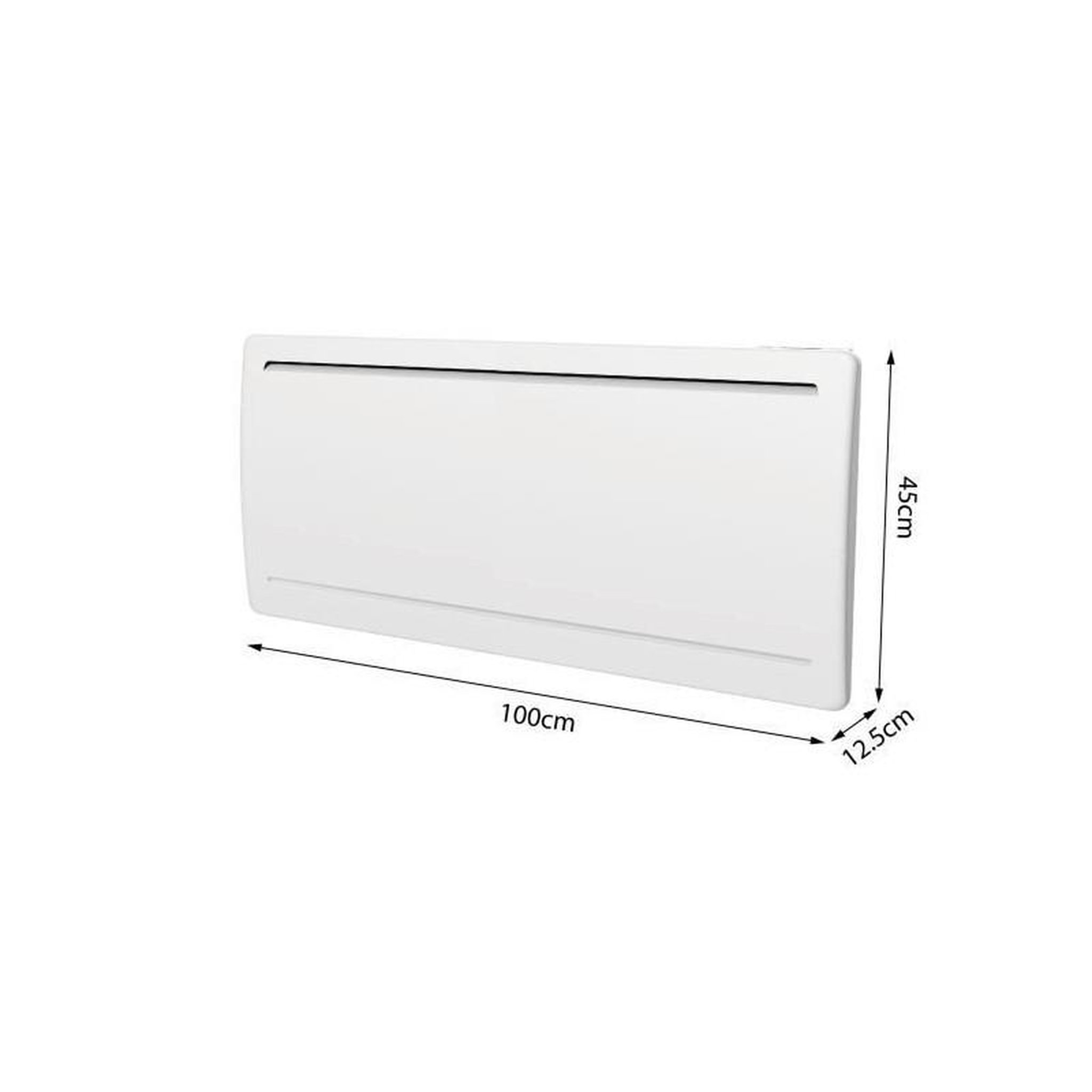 Voir la diapositive 4 : OCEANIC Radiateur électrique fixe a inertie seche céramique 2000W OCEANIC Rubis - Design galbé - Blanc - NF