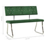 Voir la diapositive 6 : VIDAXL Banc 110 cm Vert fonce Velours
