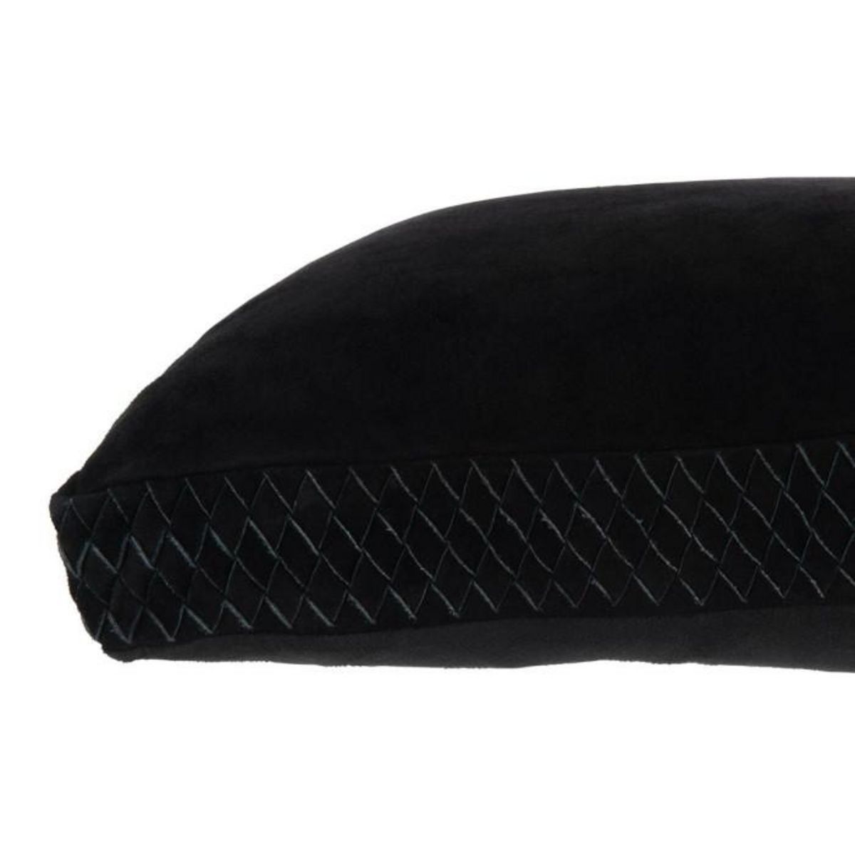 Paris Prix Coussin Tissé en Cuir  Coleman  45x45cm Noir