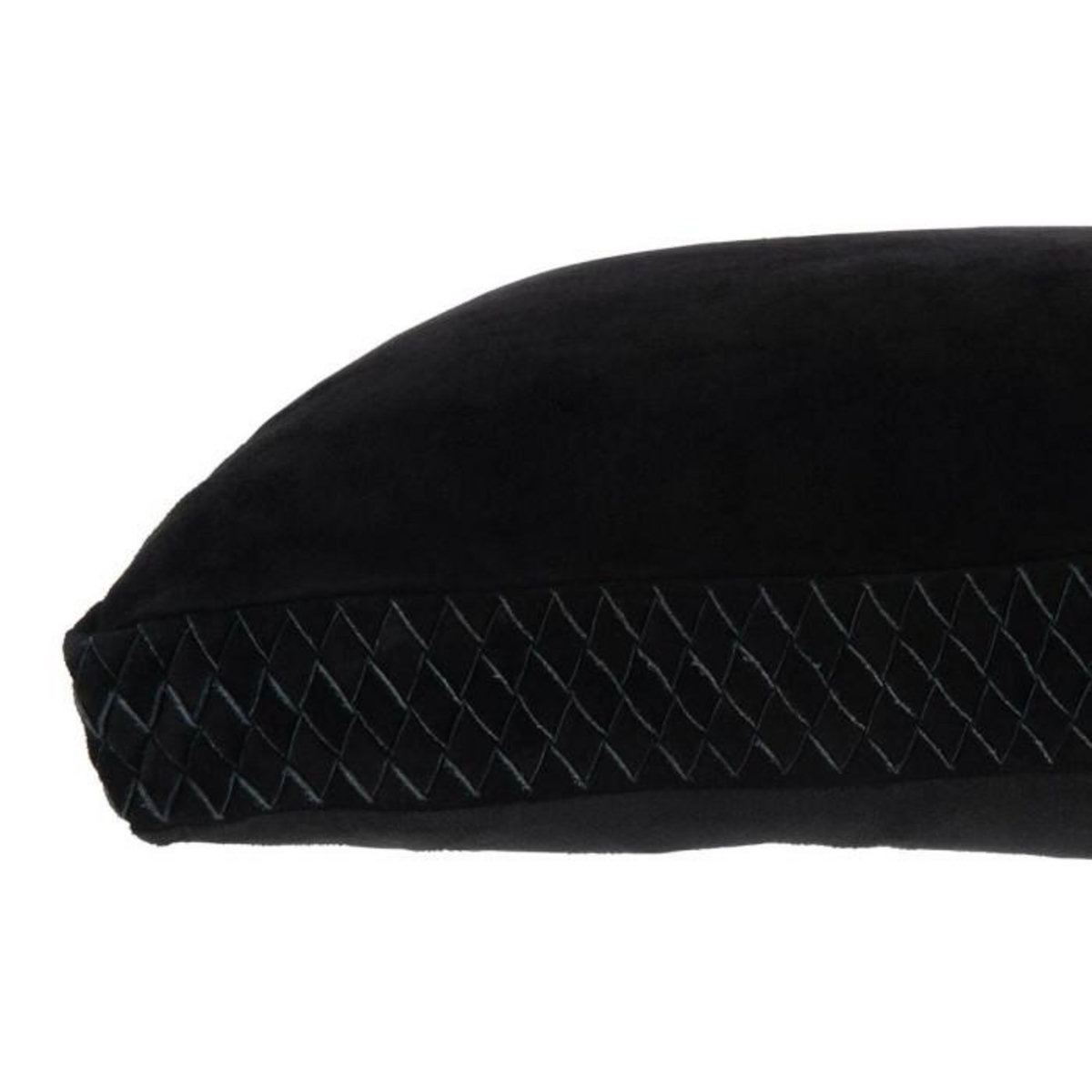 Paris Prix Coussin Tissé en Cuir  Coleman  45x45cm Noir