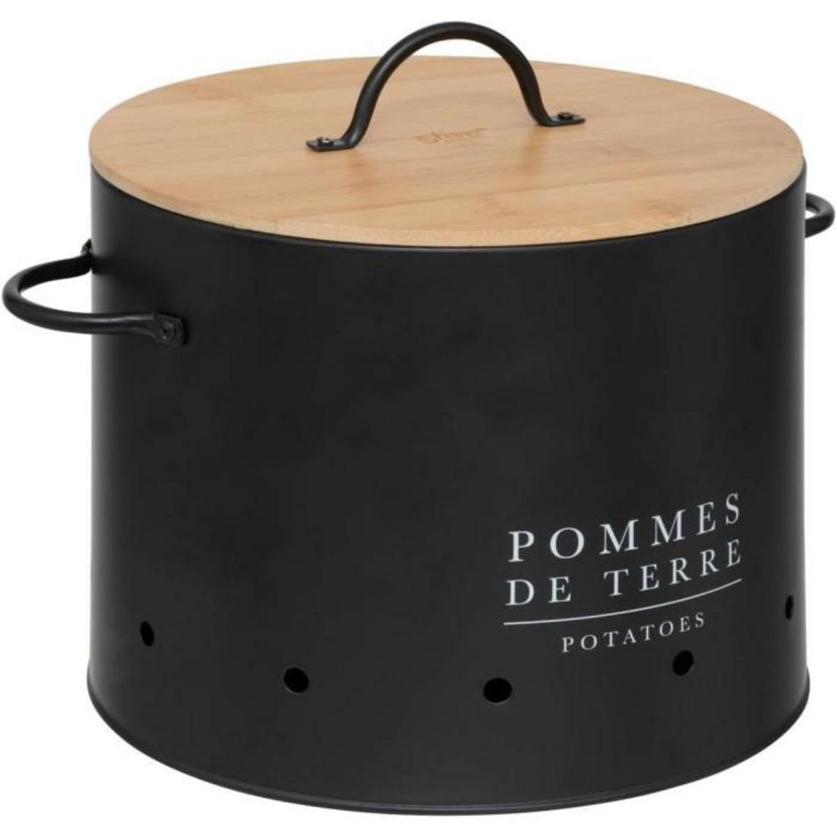 FIVE Lot de 3 Boites en Métal  Black Bambou  28cm Noir