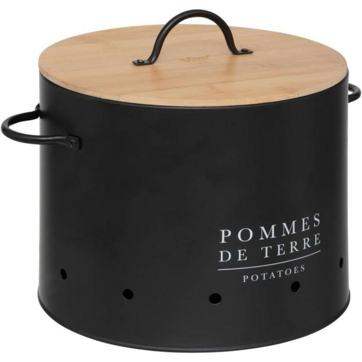 FIVE Lot de 3 Boites en Métal  Black Bambou  28cm Noir