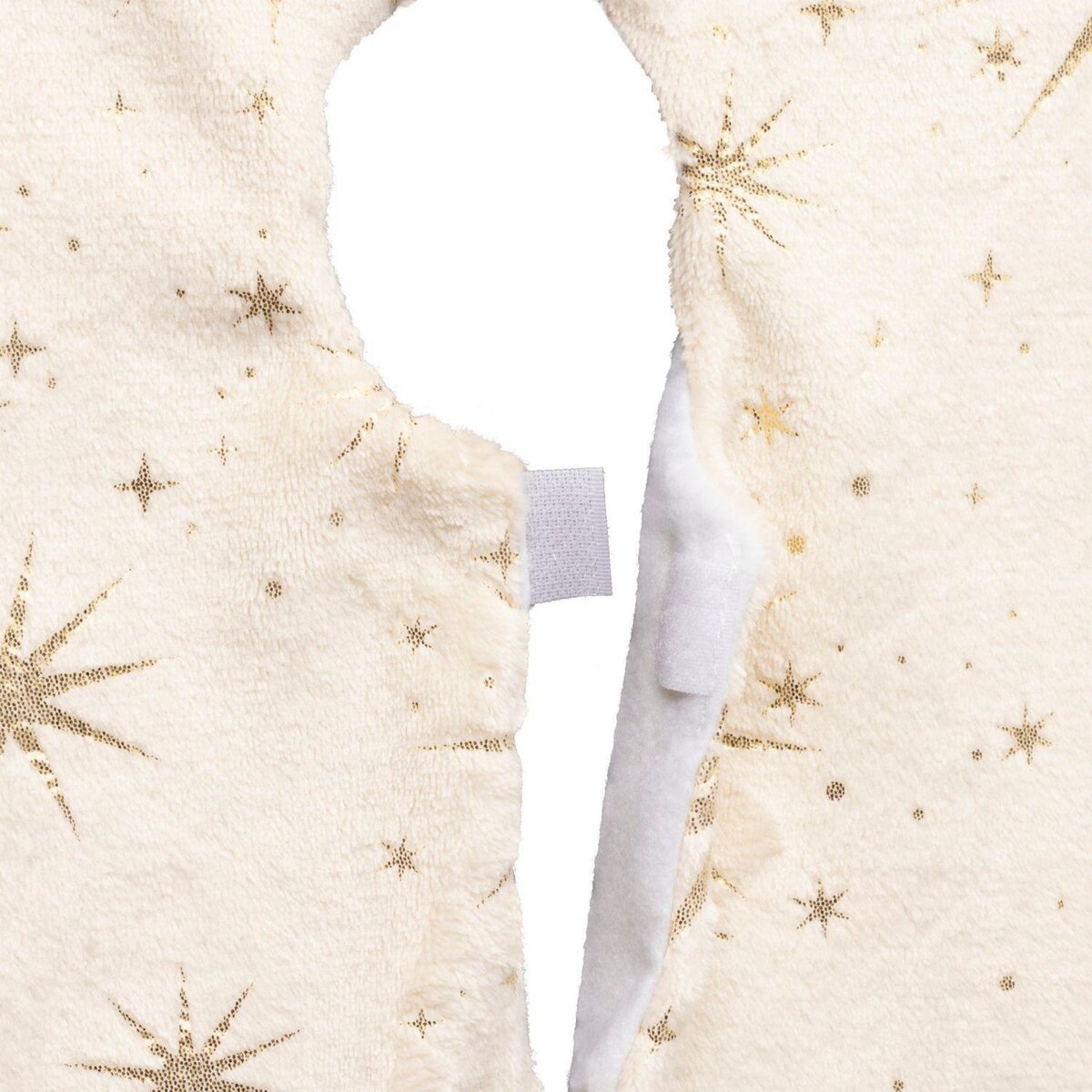 FEERIC LIGHT & CHRISTMAS Tapis pour sapin de Noël motifs étoiles dorées - Diam 90 cm