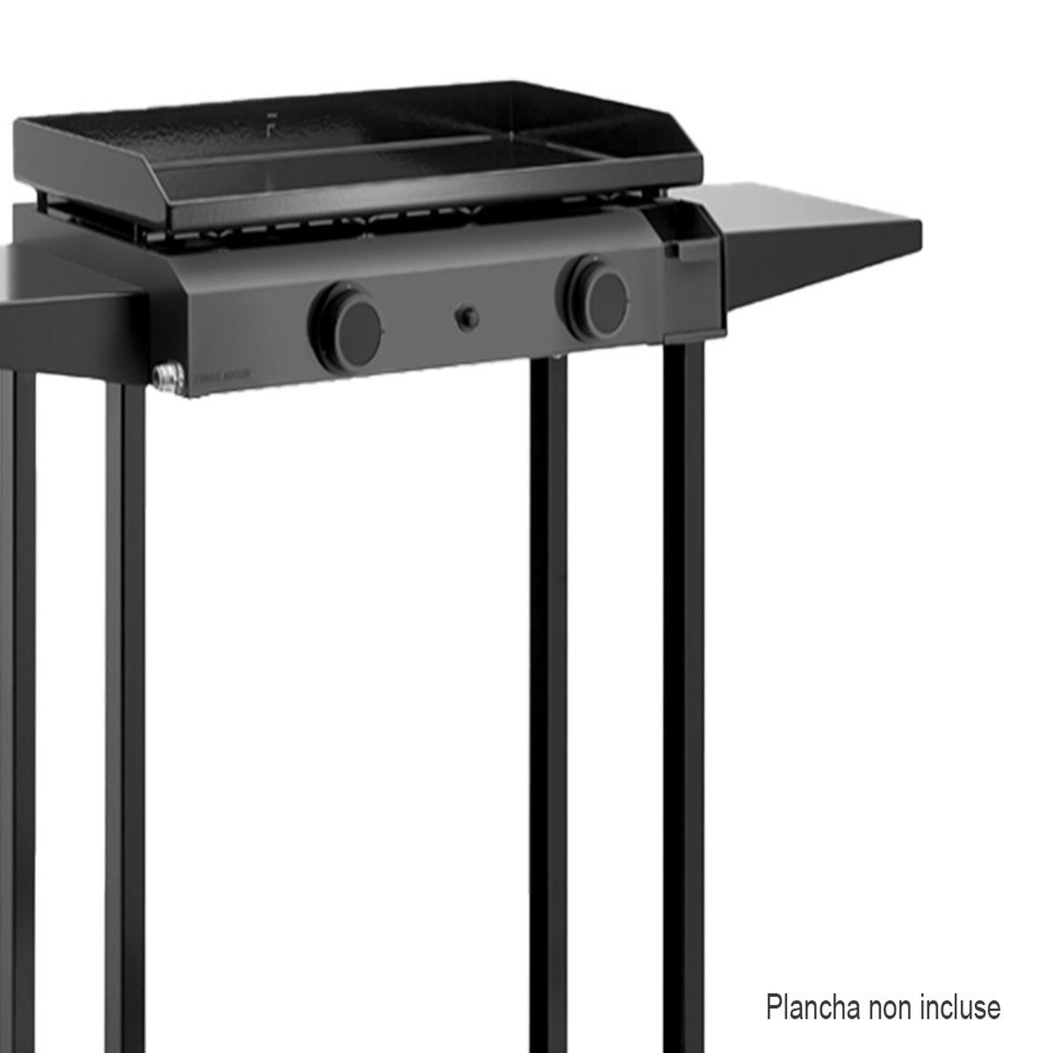 Voir la diapositive 3 : FORGE ADOUR Chariot Plancha CHB A 60 en acier compatible plancha Base 60