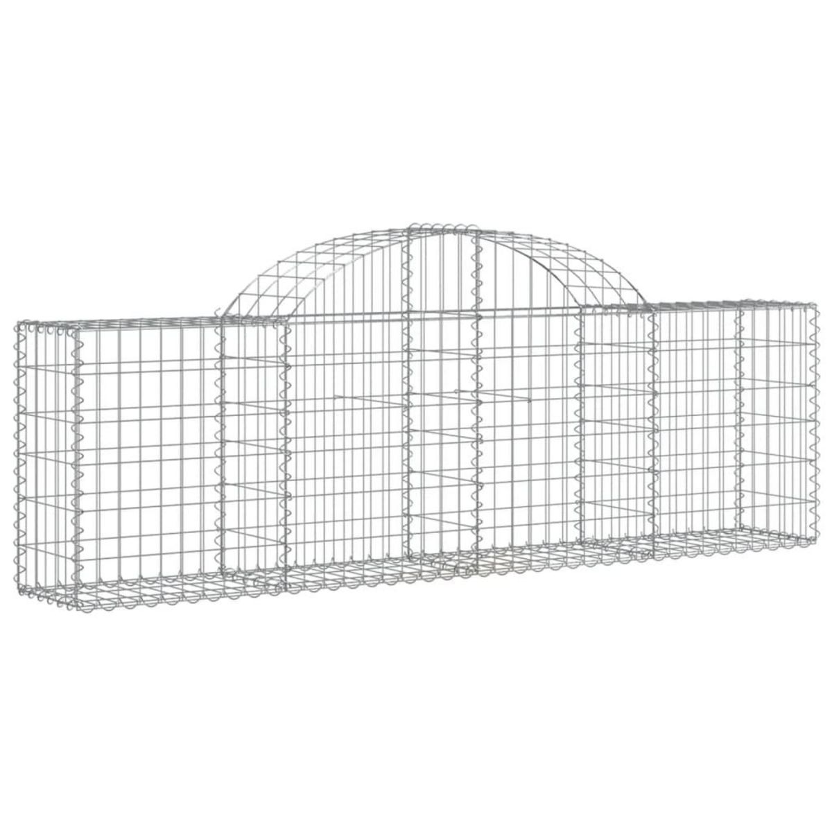 VIDAXL Panier de gabions arque 200x30x60/80 cm Fer galvanise