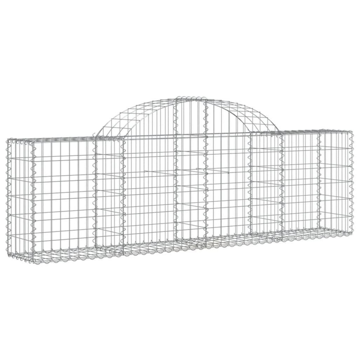 VIDAXL Panier de gabions arque 200x30x60/80 cm Fer galvanise