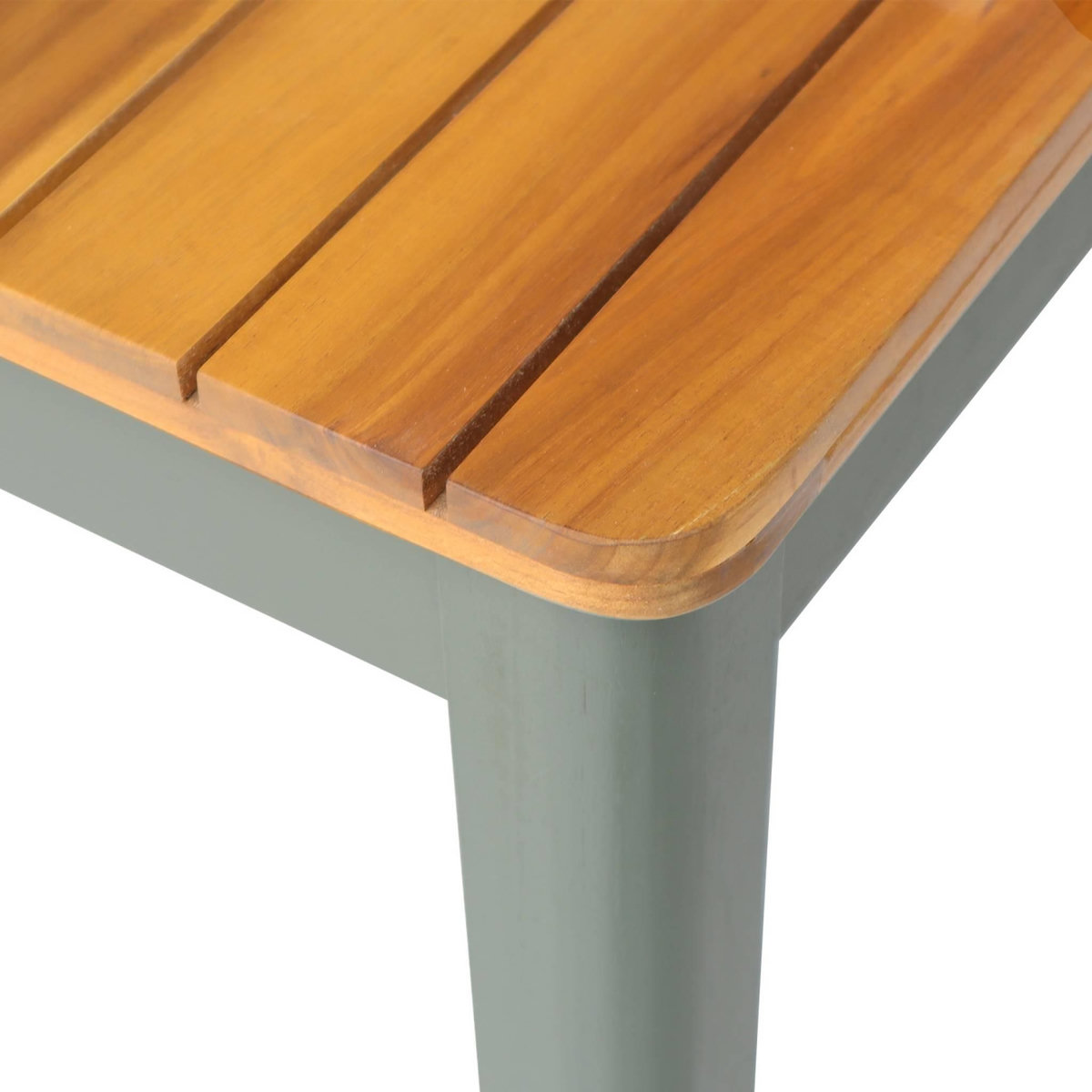 SWEEEK Table de jardin SENORA acacia avec coins arrondis, 8 places, 160 x 90 x 75 cm