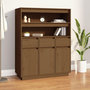 Voir la diapositive 1 : VIDAXL Buffet haut Marron miel 89x40x116,5 cm Bois massif de pin