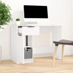 VIDAXL Bureau Blanc 100x50x75 cm Bois d'ingenierie