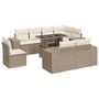 Voir la diapositive 2 : VIDAXL Salon de jardin avec coussins 9 pcs beige resine tressee