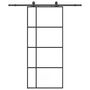 Voir la diapositive 2 : VIDAXL Porte coulissante kit de quincaillerie noir 90x205 cm verre ESG