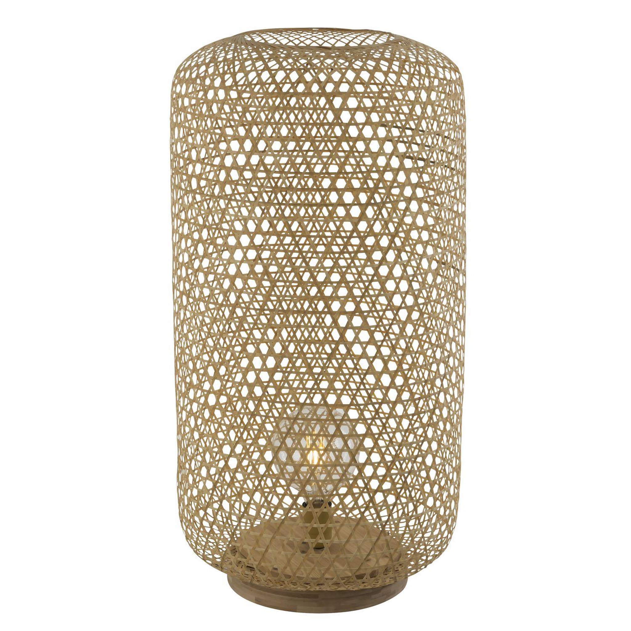 GLOBO Lampadaire design bambou mirena - diam. 39 x h. 77 cm - beige naturel