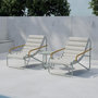 Voir la diapositive 3 : Paris Prix Salon de Jardin Lounge  Ithaka  100cm Beige & Vert