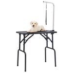 VIDAXL Table de toilettage reglable pour chiens avec 1 boucle