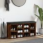Voir la diapositive 3 : VIDAXL Banc a chaussures chene fume 102x32x50 cm bois d'ingenierie
