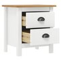 Voir la diapositive 4 : VIDAXL Tables de chevet Hill 2 pcs Blanc 46x35x49,5 cm Bois pin solide