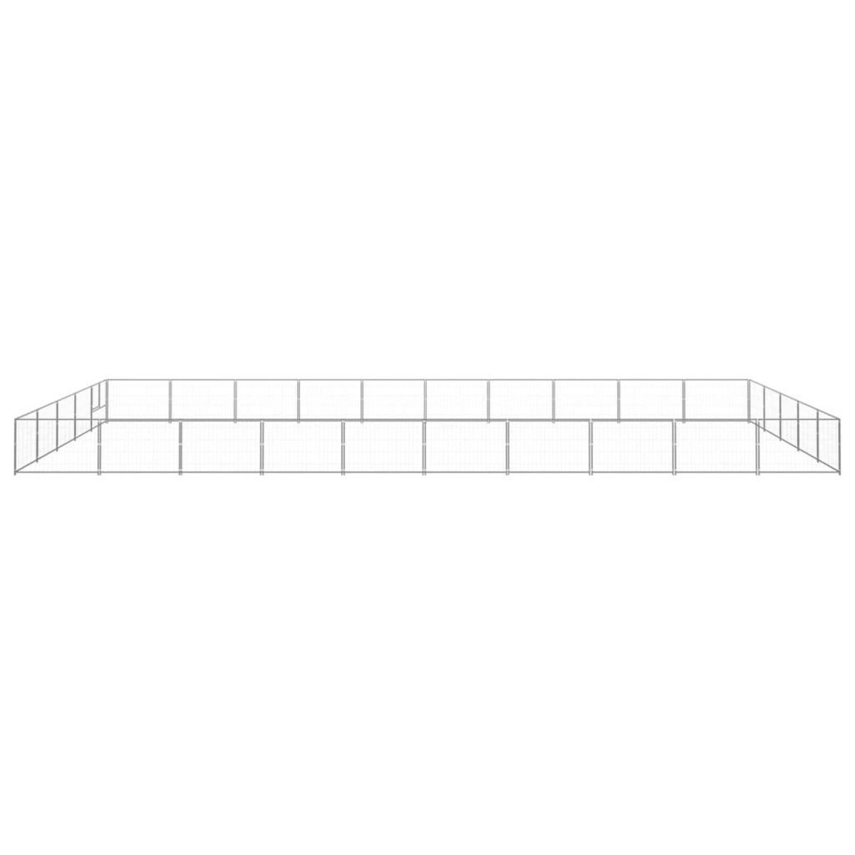 VIDAXL Chenil Argente 50 m² Acier